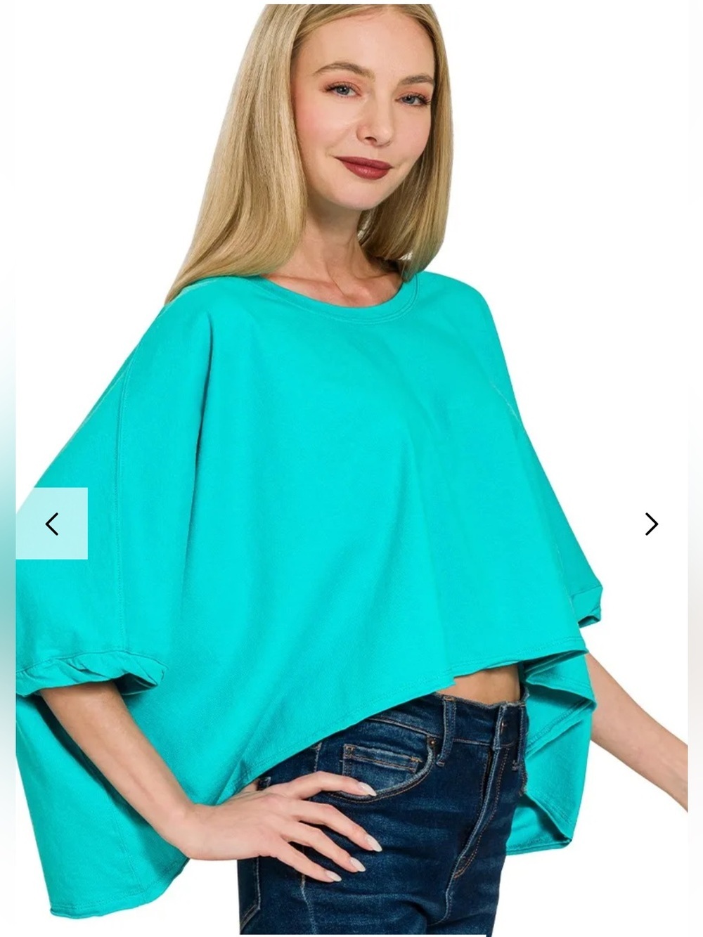 NEW Zenana Oversized Crop Tee One Size